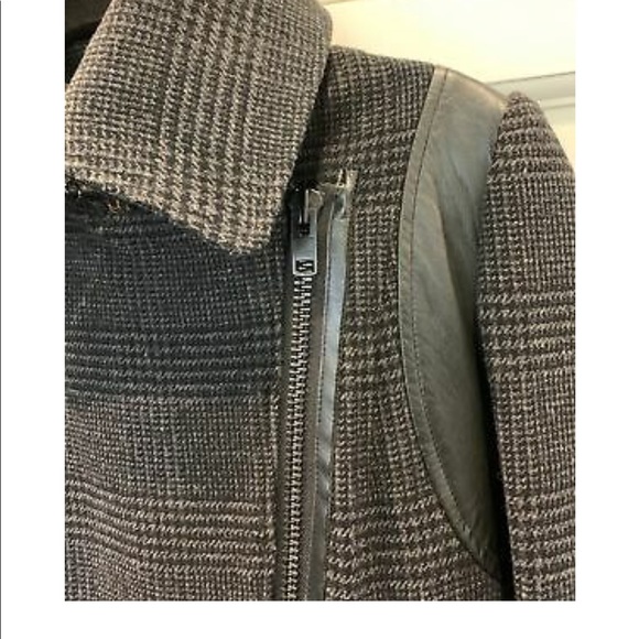 Mackage Nori Grey Plaid Wool Long Warm Coat - Picture 14 of 17